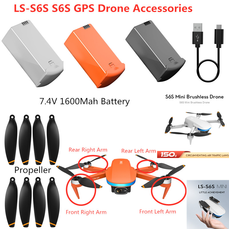 Drone Ls Rc - 7.4V 1600mAh Battery For LS-S6S LSRC