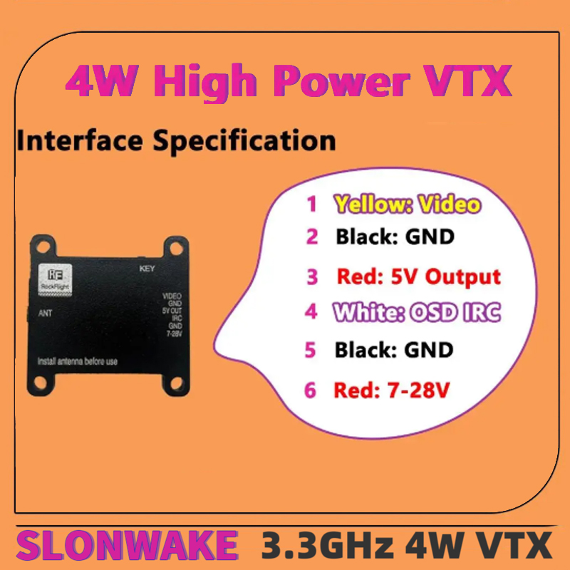 SLONWAKE FPV 3.3G 16CH 4000mW  - đánh giá và giá Drone Rc Toy