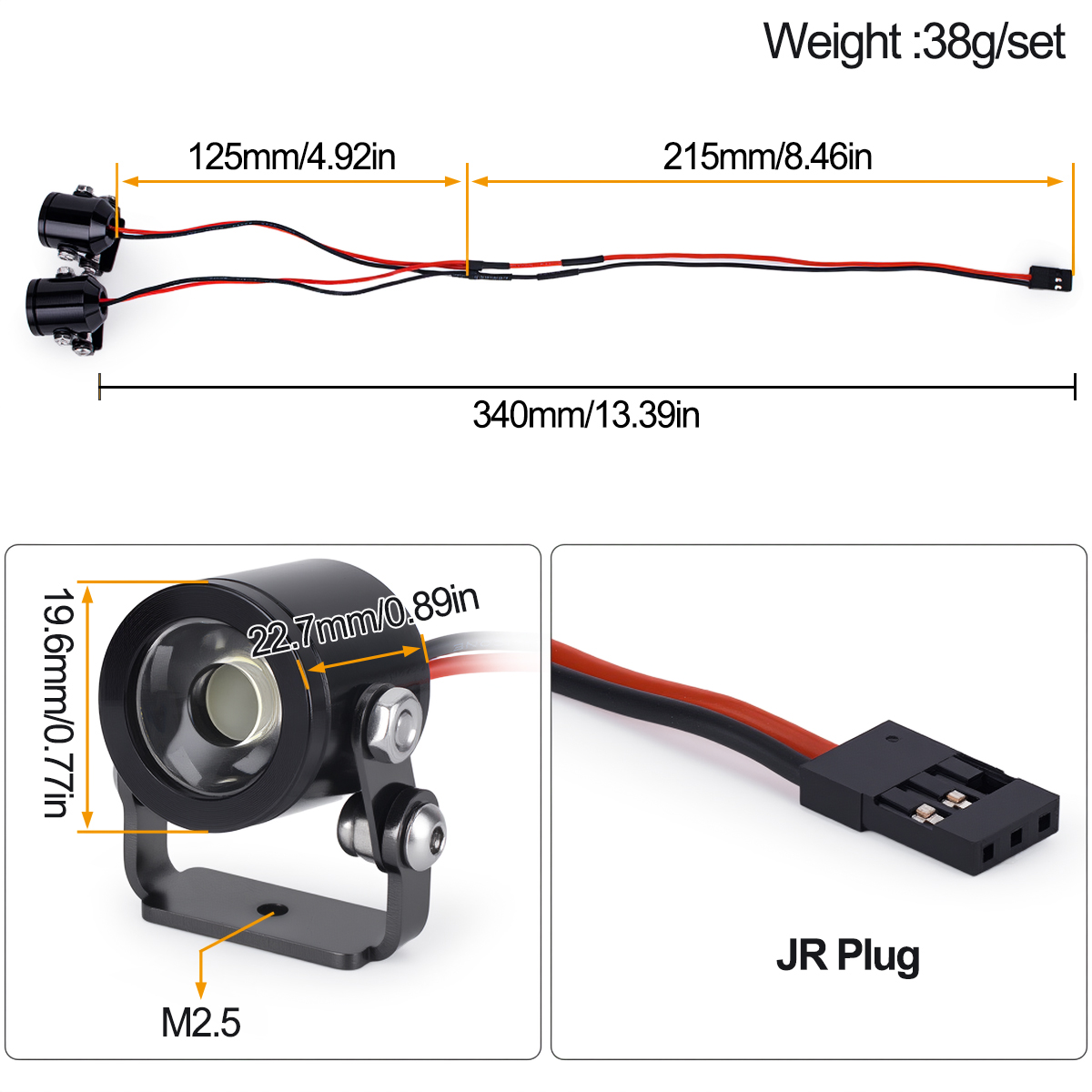RC Car LED Light Headlight Spo - đánh giá và giá Drone Rc Bolide