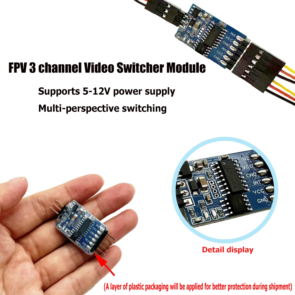 5.8G 3 Channel Video Switcher  - đánh giá và giá Drone Rc Toy