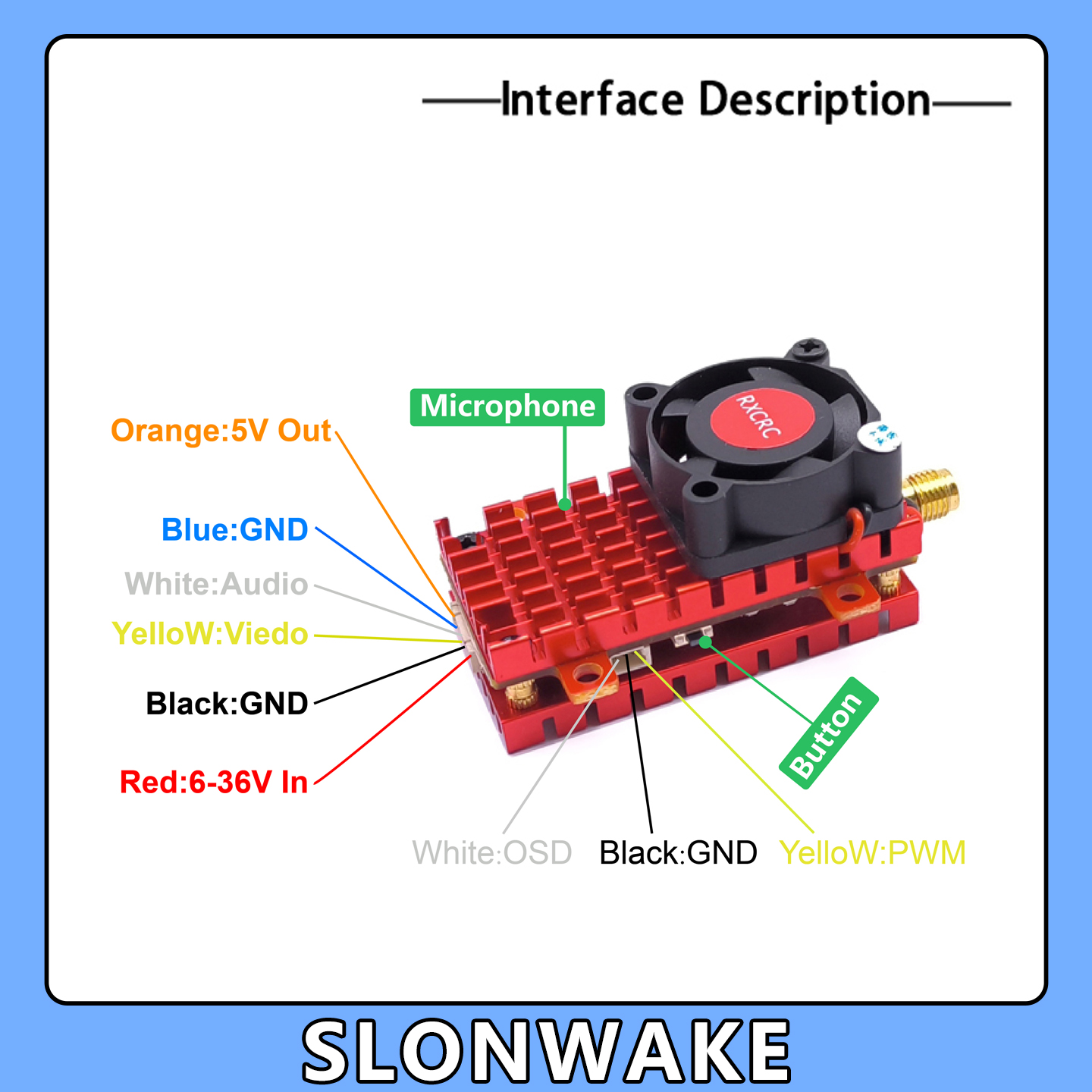 SLONWAKE 5.8G 2W VTX FPV 1800T - đánh giá và giá Drone Z