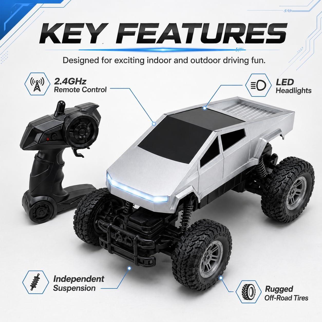 1:18 RC Car Remote Control Tru - đánh giá và giá Drone Rc Bolide