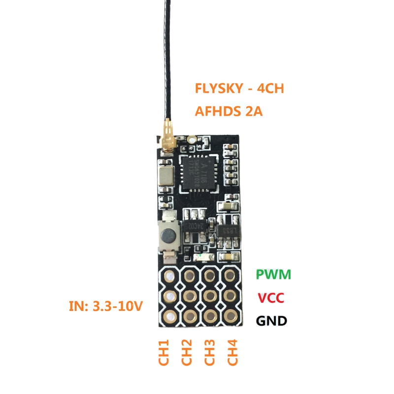 Flysky FS2A Mini Receiver 4CH  - đánh giá và giá Drone Rc Mini