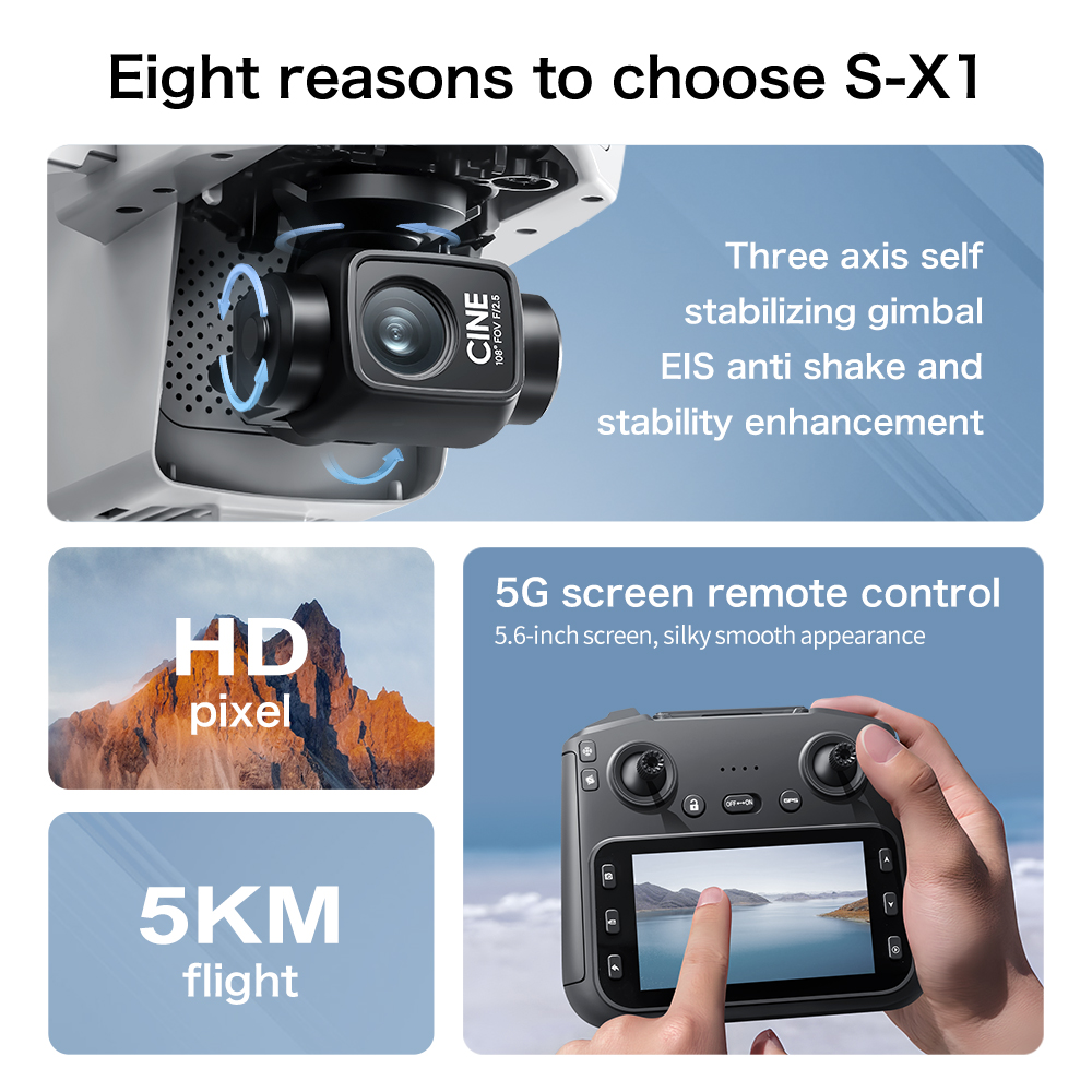 Lenovo S-X1 GPS Drone 8K HD Ca - đánh giá và giá Drone X1 Rc