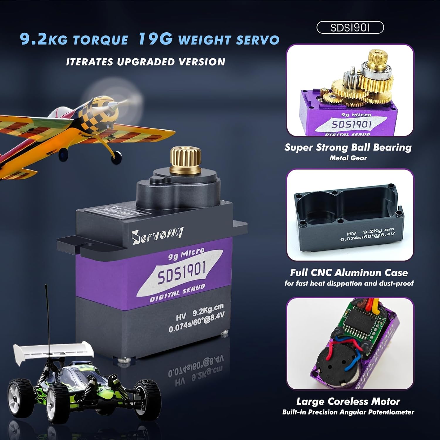 SERVOMY-SDS1901 Digital 9G Mic - đánh giá và giá Drone And Car
